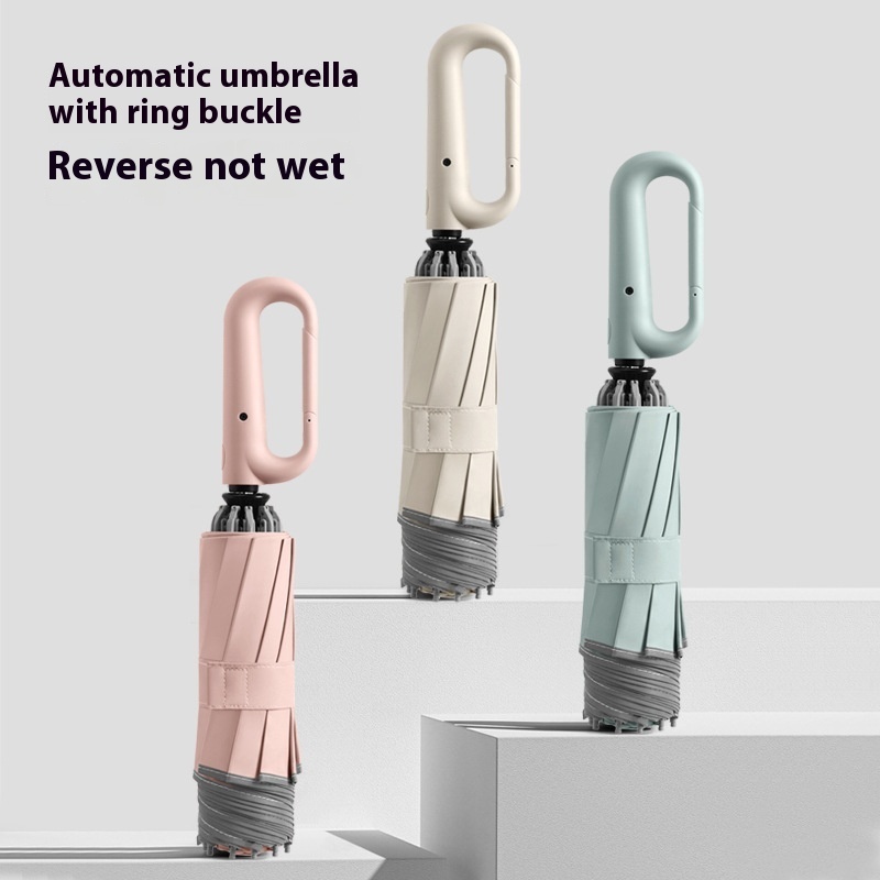 10-Rib Reflective 3-Fold Umbrella – Auto Open