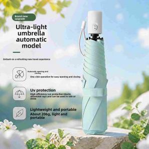 Ultra-Lightweight Fully Automatic 3-Fold Umbrella – UV Protection Korean-Style Custom Umbrella
