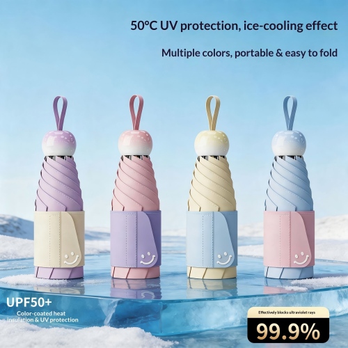 Mini 5-Fold Capsule UV Protection Sun & Rain Umbrella
