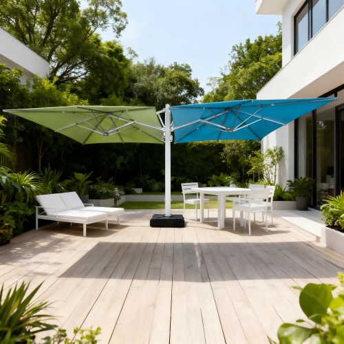 3x3m Cantilever Patio Umbrella with 360° Rotation & Tilt – Commercial Outdoor Parasol